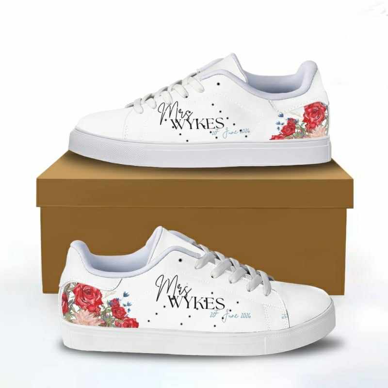 Wedding Custom Print Trainers