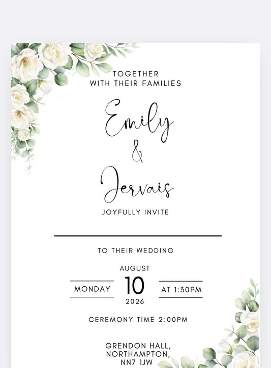 5x7 wedding invite Template